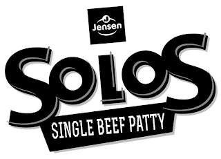 J JENSEN SOLOS SINGLE BEEF PATTY logo