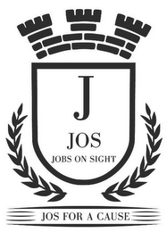 J JOS JOBS ON SIGHT JOS FOR A CAUSE logo