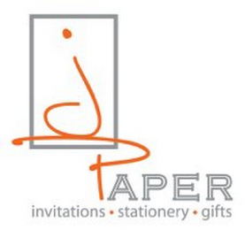 J PAPER INVITATIONS · STATIONERY · GIFTS logo