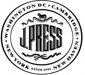J. PRESS NEW YORK · WASHINGTON DC · CAMBRIDGE · NEW HAVEN SINCE 1902 logo