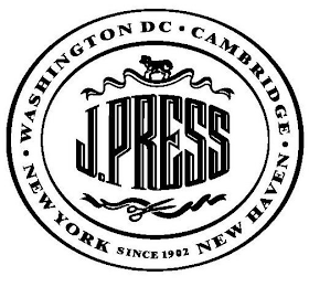 J. PRESS NEW YORK · WASHINGTON DC · CAMBRIDGE · NEW HAVEN SINCE 1902 logo