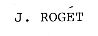 J. ROGET logo