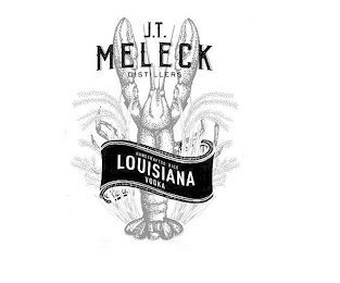 J. T. MELECK DISTILLERS HANDCRAFTED RICE LOUISIANA VODKA logo