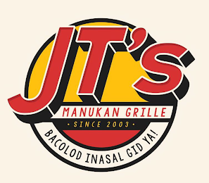 J T ' S MANUKAN GRILLE · SINCE 2003 · BACOLOD INASAL GID YA logo