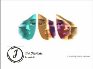 J THE JESSICAS GET USED TO IT. CREATED BY EMILY SALVESON logo