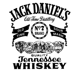 JACK DANIEL'S OLD TIME DISTILLERY OLD TIME SOUR MASH NO.7 BRAND QUALITY TENNESSEE WHISKEY logo