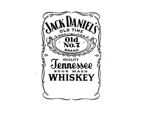 JACK DANIEL'S OLD TIME OLD NO. 7 BRAND QUALITY TENNESSEE SOUR MASH WHISKEY logo