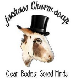 JACKASS CHARM SOAP CLEAN BODIES, SOILEDMINDS logo