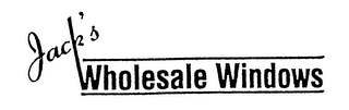 JACK'S WHOLESALE WINDOWS logo
