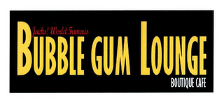 JACK'S! WORLD FAMOUS BUBBLE GUM LOUNGE BOUTIQUE CAFE logo