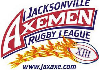 JACKSONVILLE AXEMEN RUGBY LEAGUE XIII WWW.JAXAXE.COM logo