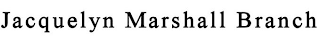 JACQUELYN MARSHALL BRANCH logo