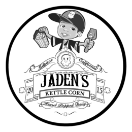 JADEN'S KETTLE CORN 20 15 HAND POPPED DAILY MILPITAS CALIFORNIA logo