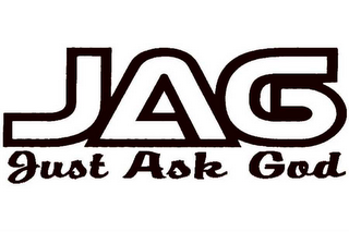 JAG JUST ASK GOD logo