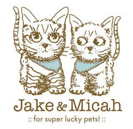 JAKE & MICAH :: FOR SUPER LUCKY PETS! :: logo