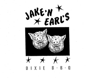 JAKE'N EARL'S DIXIE B.B.Q logo