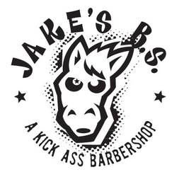 JAKE'S B.S. A KICK ASS BARBERSHOP logo