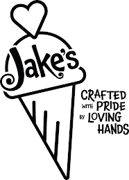 JAKE'S CRAFTED WITH PRIDE BY LOVING HANDS logo