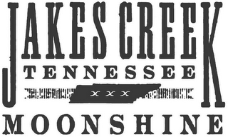 JAKES CREEK TENNESSEE XXX MOONSHINE logo