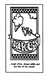 JAKE'S LAUGH OFTEN, DREAM WILDLY AND EAT LOTS OF ICE CREAM logo