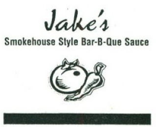 JAKE'S SMOKEHOUSE STYLE BAR-B-QUE SAUCE logo