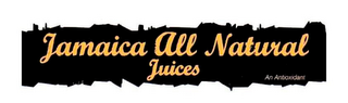 JAMAICA ALL NATURAL JUICES AN ANTIOXIDANT logo