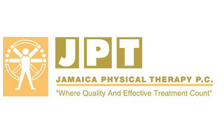 JAMAICA PHYSICAL THERAPY, P.C. JPT "WHERE QUALITY AND EFFECTIVE TREATMENT COUNT" logo
