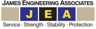 JAMES ENGINEERING ASSOCIATES J E A SERVICE STRENGTH STABILITY PROTECTION logo