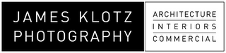 JAMES KLOTZ PHOTOGRAPHY ARCHITECTURE I N T E R I O R S COMMERCIAL logo