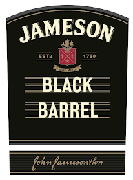 JAMESON ESTD 1780 SINE METU BLACK BARRELJOHN JAMESON AND SON logo