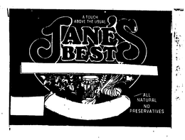 JANE'S BEST A TOUCH ABOVE THE USUAL ALL NATURAL NO PRESERVATIVES logo