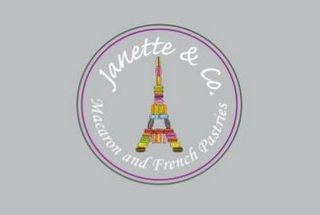 JANETTE AND CO. MACARON AND FRENCH PASTRIES logo