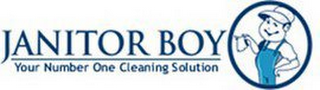 JANITOR BOY YOUR NUMBER ONE CLEANING SOLUTION logo