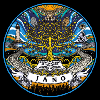 JANO IN TENEBRIS VERITATEM QUAERIMUS PER LUMEN SAPIENTIAE AD ALTIORA ASCENDIMUS logo