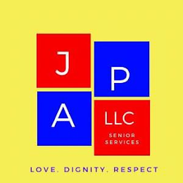 JAP LLC SENIOR SERVICES LOVE DIGNITY RESPECT logo