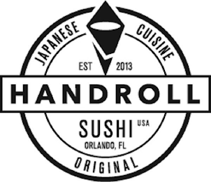 JAPANESE CUISINE ORIGINAL EST 2013 HANDROLL SUSHI ORLANDO, FL USA logo