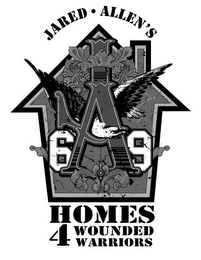 JARED ALLEN'S HOMES 4 WOUNDED WARRIORS J A 6 9 logo