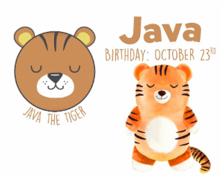 JAVA BIRTHDAY: OCTOBER 23RD JAVA THE TIGER logo