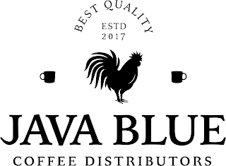 JAVA BLUE COFFEE DISTRIBUTORS EST 2017 logo