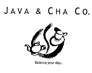 JAVA & CHA CO. BALANCE YOUR DAY... logo