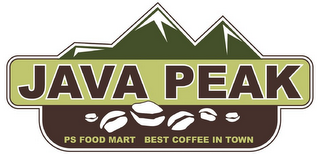 JAVA PEAK PS FOOD MART BEST COFFEE IN TOWN logo