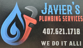 JAVIER'S PLUMBING SERVICES 407.621.1718 WE DO IT ALL! logo
