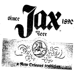 JAX BEER SINCE 1890 NEW ORLEANS TRADITION logo