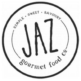 JAZ SIMPLE · SWEET · SAVOURY GOURMET FOOD CO logo