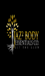JAZ2 BODY ESSENTIALS CO. GET THE GLOW logo