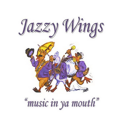 JAZZY WINGS "MUSIC IN YA MOUTH" logo