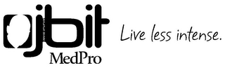 JBIT MEDPRO JONATHAN BENDER LIVE LESS INTENSE. logo