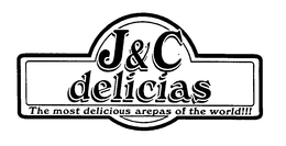 J&C DELICIAS THE MOST DELICIOUS AREPAS OF THE WORLD!!! logo