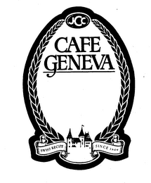 JCC CAFE GENEVA SWISS RECIPE SINCE 1849 logo