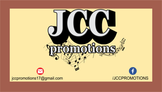 JCC PROMOTIONS JCCPROMOTIONS17@GMAIL.COM /JCCPROMOTIONS logo